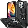 thumbnail image 1 of Case for iPhone 13 Pro Max Case Military Grade Drop Case with Kickstand Metel Ring Magnetic Holder Shockproof Protective for iPhone 13 Pro Max Phone Case (Black), 1 of 10