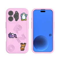 Case for iPhone 13 Pro Max, Cute 3D Cartoon Phone Case Fashion Cool Funny Design Soft Flexible TPU Protective Case, Women Girls Kids Skin-Feel Silicone Cover for iPhone 13 Pro Max, Pink