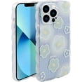 thumbnail image 1 of Case for iPhone 13 Pro Max, Soft TPU Bumper Cute Print Pattern Design Women Girls Protective Phone Cover Case for iPhone 13 Pro Max (6.7 inch), Green Flower, 1 of 14