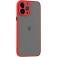 thumbnail image 1 of Case for iPhone 13 Pro Max Thin Shockproof Phone Case PC Back TPU Bumper [Protect from Fingerprint/Shock/Scratch/Slip] Translucent Matte Phone Cover for iPhone 13 Pro Max-Red, 1 of 7