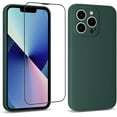 thumbnail image 1 of Case for iPhone 13 Pro Max, iPhone 13 Pro Max Phone Case with HD Clear Tempered Glass Screen Protector, Soft Slim Silicone Case Compatible with iPhone 13 Pro Max 6.7 inches, Green, 1 of 12