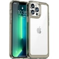 thumbnail image 1 of Case for iPhone 13 Pro Case Slim Dropproof [Defend from Drop/Scratch/Slip/Fingerprint] Clear Acrylic Hard Back Soft TPU Bumper Hybrid Phone Cover for iPhone 13 Pro-Crystal Black, 1 of 16