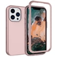 thumbnail image 1 of Case for iPhone 13 Pro, Triple-Layers Hybrid Cover with Camera Lens Protective Film, Anti-Scratch Drop Protection [Military Grade Shockproof] Phone Cover for iPhone 13 Pro, Rosegold, 1 of 6