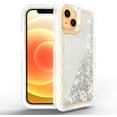 thumbnail image 1 of Case for iPhone 14,Military Grade 3 in 1 Hybrid Glitter Liquid Quicksand Moving Stars Sparkle Flowing Shockproof Protective Phone Case for,6.1 inch 2022 (Black), 1 of 8