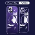 thumbnail image 1 of Case for iPhone 14 Plus 6.7" 2022, Strong Magentic Case Wireless Charging Lnes All-inclusive Anti-yellow Anti-fingerprint Drop Resistant Ultra-slim Crystal-clear Case, Darkpurple, 1 of 7