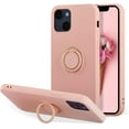 thumbnail image 1 of Case for iPhone 14 Plus 6.7 inch, Slim Liquid Silicone Phone Case 360 Rotatable Ring Holder Kickstand wtih Magnetic Car Mount Bumper Case Cover for iPhone 14 Plus 6.7 inch - Pink, 1 of 15