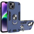 thumbnail image 1 of Case for iPhone 14 Plus with Built-in 360° Rotating Ring Kickstand Cover, Military-Grade Drop Protection Phone Case, Back Case for iPhone 14 Plus (6.7 inch), Blue, 1 of 9