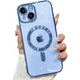 thumbnail image 1 of Case for iPhone 14 Plus Case Clear Magnetic Compatible with MagSafe Built-in Camera Lens Protector Soft Slim Shockproof Phone Case for iPhone 14 Plus 6.7" - Blue, 1 of 12
