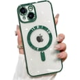 thumbnail image 1 of Case for iPhone 14 Plus Case Clear Magnetic Compatible with MagSafe Built-in Camera Lens Protector Soft Slim Shockproof Phone Case for iPhone 14 Plus 6.7" - Green, 1 of 12