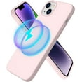thumbnail image 1 of Case for iPhone 14 Plus Case [Compatible with MagSafe] with Screen Protector, Liquid Silicone 3 Layers Full Covered Gel Rubber Shockproof Protective Case Cover 6.7 inch-Chalk Pink, 1 of 13