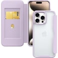thumbnail image 1 of Case for iPhone 14 Plus,Clear Back Design Heavy Duty Drop Protection Anti Theft Flip Leather Wallet Cover with Card Holder Shockproof Phone Case for iPhone 14 Plus,6.7 Inch 2022 (Purple), 1 of 10