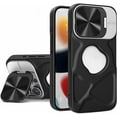 thumbnail image 1 of Case for iPhone 14 Plus,Fashion Shockproof DustProof Magnetic Built-in Camera Cover Kickstand TPU Full Body Anti-Scratch Protective Phone Case for iPhone 14 Plus,6.7 inch 2022 (Black), 1 of 9