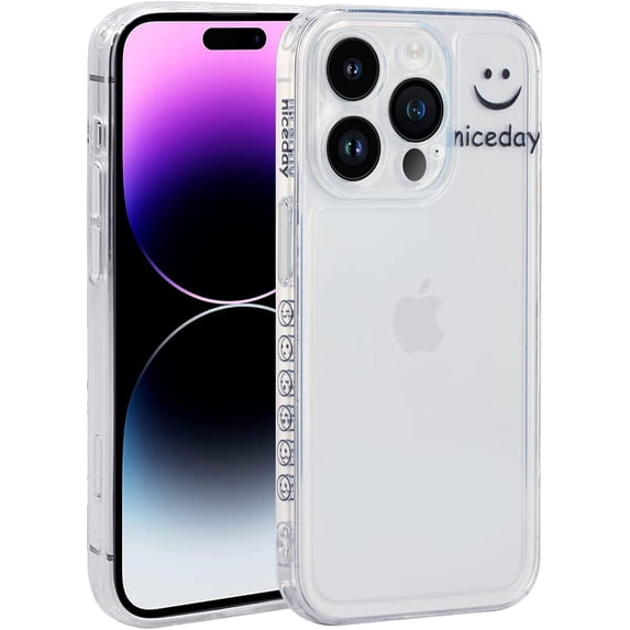 Case for iPhone 14 Plus, Soft Shockproof Clear Smiling Pattern Design Phone Protective Cover for iPhone 14 Plus (6.7 inch), Cover Case for Girls and Women, Smiling