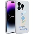 thumbnail image 1 of Case for iPhone 14 Pro 2022 (6.1 Inch), Slim Soft TPU Phone Cover for iPhone 14 Pro, Cute Protective Camera Protection Cover for Women Girls, Blue Rose, 1 of 13