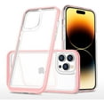 thumbnail image 1 of Case for iPhone 14 Pro 5G,Slim Thin Soft TPU Bumper & Hard PC Transparent Back Shockproof Scratch Resistant Protective Phone Case for iPhone 14 Pro 5G 2022 6.1 inch (Pink), 1 of 14