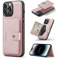 thumbnail image 1 of Case for iPhone 14 Pro 6.1 inch 2022, Detachable Magnetic Wallet Credit Card Cash Slot Case Cover Support Wireless Charging Functional Kickstand Compatible with iPhone 14 Pro 2022 (Pink), 1 of 16