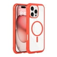 thumbnail image 1 of Case for iPhone 14 Pro, Clear Back Slim Protective Cover with TPU + PC Hybrid Frame, Compatible with MagSafe, Lightweight Shockproof Case, Anti-Fingerprint & Scratch-Resistant, Red, 1 of 6