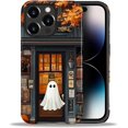 thumbnail image 1 of Case for iPhone 14 Pro, Cozy Ghost Bookstore Design Hybrid Dual Protection Soft TPU + Hard PC, Shockproof & Anti-Scratch Cover Men Women Stylish Protective Phone Case, 1 of 6