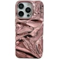 thumbnail image 1 of Case for iPhone 14 Pro,Luxury Plating Water Wrinkles Design Plating Frame Cute Lovely Girly Woman Shockproof Soft Silicone Protection Phone Case for iPhone 14 Pro,6.1 inch (Pink), 1 of 11