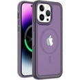 thumbnail image 1 of Case for iPhone 14 Pro Magnetic Case Compatible with MagSafe Shockproof Protection Slim Translucent Matte Case Cover for iPhone 14 Pro 6.1" - Deep Purple, 1 of 6