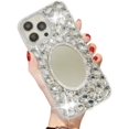 thumbnail image 1 of Case for iPhone 14 Pro Max,3D Handmade Bling Rhinestone Diamonds Luxury Sparkle Mirror Case Girls Women Full Crystals Bling Diamond Soft TPU Bumper Case Cover for iPhone 14 Pro Max 6.7inch, 1 of 4