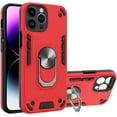 thumbnail image 1 of Case for iPhone 14 Pro Max with Built-in 360° Rotating Ring Kickstand Cover, Military-Grade Drop Protection Phone Case, Back Case for iPhone 14 Pro Max (6.7 inch), Red, 1 of 9