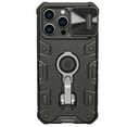 thumbnail image 1 of Case for iPhone 14 Pro Max Case with 180 Degree Adjustable Stand, Sliding Camera Cover, Military Grade Shockproof Protective Case Compatible with Wireless Charger, Black, 1 of 11