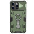 thumbnail image 1 of Case for iPhone 14 Pro Max Case with 180 Degree Adjustable Stand, Sliding Camera Cover, Military Grade Shockproof Protective Case Compatible with Wireless Charger, Darkgreen, 1 of 11