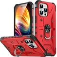 thumbnail image 1 of Case for iPhone 14 Pro Max Case Military Grade Drop Case with Kickstand Metel Ring Magnetic Holder Shockproof Protective for iPhone 14 Pro Max Phone Case (Red), 1 of 10