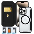 thumbnail image 1 of Case for iPhone 14 Pro Max Case Wallet Compatible with Mag-Safe, Shockproof Full Protective Flip Folio Wallet Case with RFID Blocking Card Slot PU Leather Magnegtic Clear Cover, Black, 1 of 5