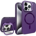 thumbnail image 1 of Case for iPhone 14 Pro Max Compatible with MagSafe Stand Silicone Soft TPU Heavy Duty Protection Anti-Scratch Shockproof Slim Magnetic Protective Phone Case for iPhone 14 Pro Max Purple CXT, 1 of 8