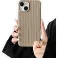 thumbnail image 1 of Case for iPhone 14 Pro Max,Cute 3D Laid Braid Woven Pattern Desgin Solid Color Girls Case,Soft TPU Shockproof Case for iPhone 14 Pro Max 6.7 Inch,Light Brown, 1 of 5