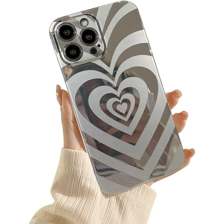 Case for iPhone 14 Pro Max, Cute Electroplated Multi-Layer Love