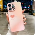 thumbnail image 1 of Case for iPhone 14 Pro Max, Cute Love Heart Pattern Phone Case, Matte Luxury Soft Metallic Luster Design with Camera Protector, Durable TPU Protective Cases for Women Girls, Pink, 1 of 12
