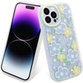 thumbnail image 1 of Case for iPhone 14 Pro Max, Light Yellow Flower Floral Design for Women Girl Full Body Slim Soft Protective Case TPU Cover for iPhone 14 Pro Max (6.7 inch), 1 of 13