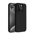 thumbnail image 1 of Case for iPhone 14 Pro Max Liquid Silicone Case, Triple-Layers Soft PC Gel Rubber Shockproof Anti-Dust Cover, Upgrade Camera Protection Scratch Resistant Slim Phone Case for iPhone 14 Pro Max, Black, 1 of 10