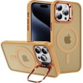 thumbnail image 1 of Case for iPhone 14 Pro Max,Military Grade Drop Full-Body Shockproof Protective Lens Holder Kickstand with Wireless Charging TPU+PC Phone Case for iPhone 14 Pro Max,6.7 Inch 2022 (Orange), 1 of 10