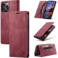 thumbnail image 1 of Case for iPhone 14 Pro Max,PU Leather Folio Flip Wallet Case with [RFID Blocking] Card Holster Kickstand Magnetic Closure Shockproof Phone Cover for iPhone 14 Pro Max 6.7 inch 2022 (Red), 1 of 17