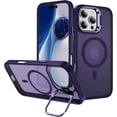 thumbnail image 1 of Case for iPhone 14 Pro,Military Grade Drop Full-Body Shockproof Protective Lens Holder Kickstand with Wireless Charging TPU+PC Phone Case for iPhone 14 Pro,6.1 Inch 2022 (Purple), 1 of 10
