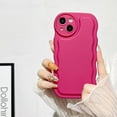 thumbnail image 1 of Case for iPhone 14 Pro,Solid Hot Pink Curly Wave Frame Bumpers Back Case,Slim Soft Silicone Shockproof Circle Camera for iPhone 14 Pro Case 6.1 inches, 1 of 12