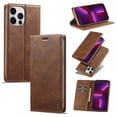 thumbnail image 1 of Case for iPhone 14 Pro Wallet Case 5G, Premium PU Leather Flip Folio Cover with [2 Card Slots], Stand Book Design [Shockproof TPU Interior Case] Compatible with iPhone 14 Pro 6.1-inch 2022,Brown, 1 of 8