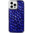 thumbnail image 1 of Case for iPhone 14 Pro,iPhone 14 Pro Case,3D Handmade Sparkle Stunning Stones Crystal Diamond Bling Glitter Girls Women Shockproof Phone Case for iPhone 14 Pro,6.1 inch 2022 (Blue), 1 of 6