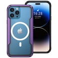 thumbnail image 1 of Case for iPhone 15, Clear Magnetic Phone Case Compatible with MagSafe, Anti-Scratch Shockproof Transparent Protective Cover Support Wireless Charging for iPhone 15, Purple, 1 of 10