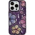 thumbnail image 1 of Case for iPhone 15, Colorful Flowers Phone Case for Women Girls, TPU Cute Exquisite Stylish Durable Protective Phone Cover, Anti-Scratch Case for iPhone 15, Purple, 1 of 13