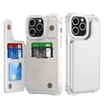 thumbnail image 1 of Case for iPhone 15 with Diamond Camera Frame, Luxury PU Leather Case [Magnetic Clasp] [Card Slots] Stand Durable Shockproof Case Back Wallet Flip Cover for iPhone 15 - White, 1 of 7