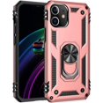 thumbnail image 1 of Case for iPhone 15,Military Car Holder [Built-in Kickstand] Metal Ring Dual-Layer Heavy Duty TPU+PC Shockproof Protection Phone Case for iPhone 15,6.1 Inch 2023 (Rose Gold), 1 of 9