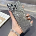 thumbnail image 1 of Case for iPhone 15 Plus, Compatible with MagSafe Gradient Glitter Bling Leopard Design Plating Camera Lens Protection Clear Soft Shockproof Anti-Scratch Cover for Women Girls, Silver, 1 of 8
