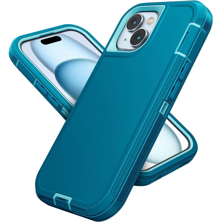 Case for iPhone 15 Plus, Heavy Duty Rugged Dual-Layer Protection