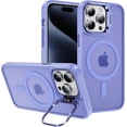 thumbnail image 1 of Case for iPhone 15 Plus,Military Grade Drop Full-Body Shockproof Protective Lens Holder Kickstand with Wireless Charging TPU+PC Phone Case for iPhone 15 Plus,6.7 Inch 2023 (Light Purple), 1 of 10