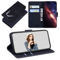 thumbnail image 1 of Case for iPhone 15 Plus, Pattern PU Leather iPhone 15 Plus Wallet Case Flip Cover Card Slots Magnetic Closure Case Compatible with Apple iPhone 15 Plus - Black, 1 of 5